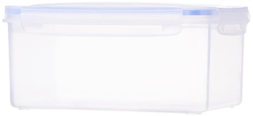 Image of Aristo Lock & Fresh 302 Plastic Storage Container For Storing grains, pulses, rice, wheat etc - Set of 3 2200 ML, Transparent Clear, large (LOCK&FRESH302), (22 x 15.5 x 14.5) cm