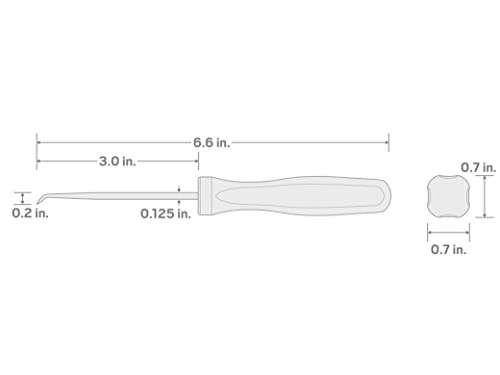 Image of TEKTON 45-Degree Pointed Pick (1 /8 x 3 in. shank) | PNH21102 | Made in USA