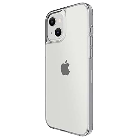 SKECH Crystal Case Compatible with Apple iPhone 13 Protective Case [Transparent TPU Case, Wireless Charging (Qi) Compatible, Scratch-Resistant UV Coating, Raised Edge] Transparent Cover
