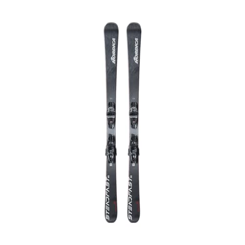 Nordica Steadfast 80 Men's All Mountain Skis, Black/White, 174cm w/ TP2 Compact 10 Binding