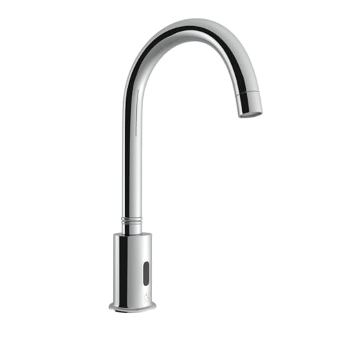Image of RN Automatic Touchless Sensor Faucet for Wash Basin, Motion Sensor Bathroom Sink Tap, Hands-Free Smart Faucet with Chrome Finish, Water Saving Kitchen & Bath Fixture (Swan Neck Sensor)