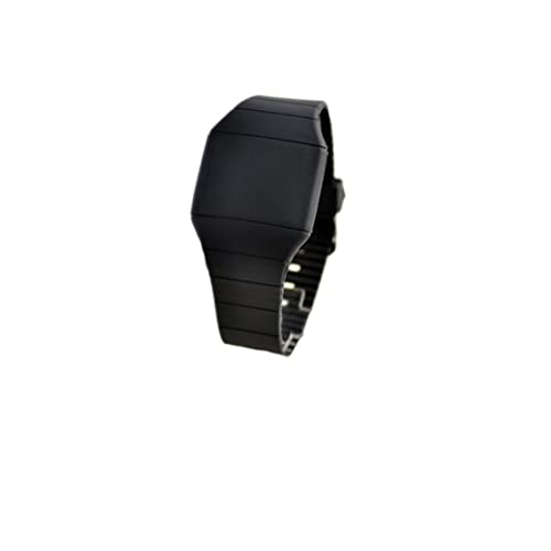 Reloj para Hombres Electronic Digital Sports LED Pantalla táctil Reloj con Brazalete de Cuero Military Impermeable Alarma Cronómetro Atrás Luz Vista Casual Al Aire Libre Negro Cover