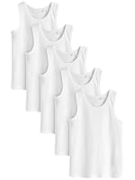 NEXT Jungen 5er-Pack Trägertops aus Biobaumwolle Weiß 122-128