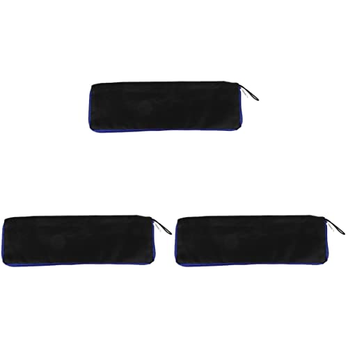 Veemoon Bolsa Húmeda de 3 Piezas Bolsas Impermeables Resistentes Prácticos Paraguas Viajes Playa Transporte para Estuche Fibra Azul Absorbente Transporte Almacenamiento Plegable para Cover