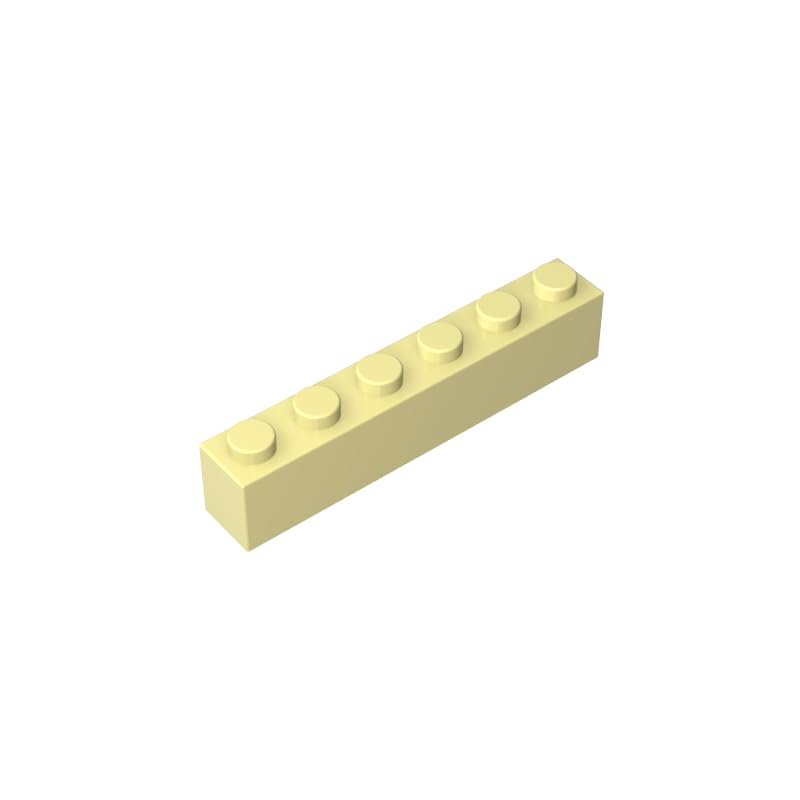 3009 Basic Bricks Brick 1x6 50 Pieces GDS-535 Compatible with Lego Building Blocks Color:Light yellow โ image 1