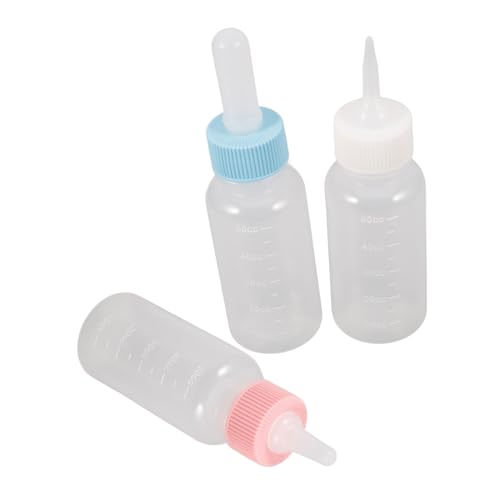 GANAZONO 3個シリコンペット用哺乳瓶 幼犬 幼猫用フィーディングボトル 小