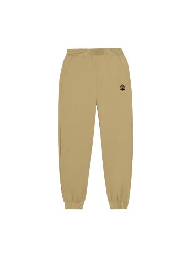 Pangolin Women's Cotton and Lycra Blend Solid 4-Way Stretch Track Pants - Soft and Comfortable, Regular Fit and Full Length, Kodiak Brown Bear Color