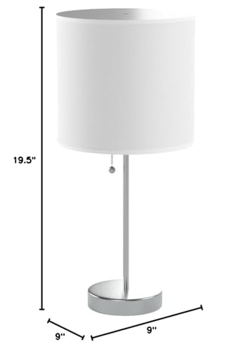 Lámpara de mesa ORE SH-8312D acero cepillado con pantalla blanca miniatura 2