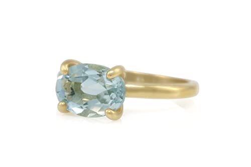 Bague en topaze pour femmes Anemone, anneau or 14k pour elle