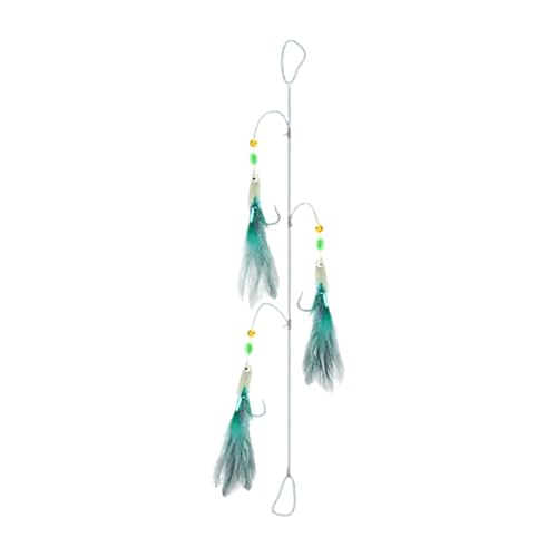 釣り 餌 ルアー フック 光るビーズ付き 高炭素鋼 フック 糸 釣り 餌