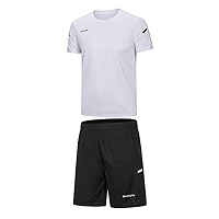 Men's Workout Clothes Set 3 Pack - Athletic Shorts & Shirt For Basketball, Running, Gym