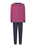 【Pyjama Homme Long Maille】El Búho NOCTURNO: Combinaison de Pyjama de Homme en Manches Longues pour toute l'année en Maille Commode et maille Habillée avec poignets élastiques et poches sur le pantalon.