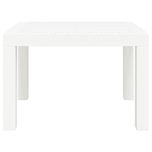 Table de jardin blanche basse en plastique résistant aux chocs - 5