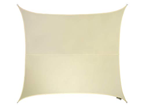 Kookaburra Waterproof Garden Sun Shade Sail Canopy in Ivory 98% UV Block (3.6m Square)