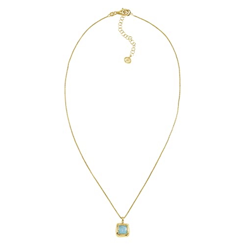 Silpada 'Mediterra' Natural Aquamarine Necklace In 14K Gold-Plated Sterling Silver, 16" + 2" #TOP2