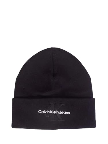 Calvin Klein Jeans Damen Strickmütze Beanie Wintermütze, Schwarz (Black), Onesize