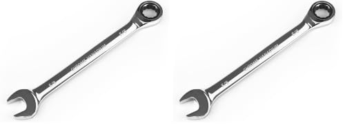 Image of Egofine 5 /8 inch Ratcheting Combination Wrench SAE, Industrial Grade Gear Spanner with 12-Point Design, 72-Tooth Ratchet, Chrome Vanadium Steel (Pack of 2)