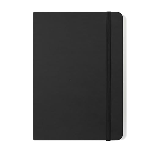 Silvine A5 Executive Hardback Notebook/Journal Black - Lined 90gsm (160 Pages)