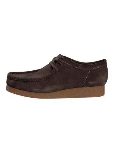 Image of Clarks Men's Wallabeeevo Derby, Dark Brown Suede, 12