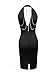 Floerns Women's Deep V Neck Halter Bodycon Dress Chain Backless Night Out Holiday Dresses Black Small