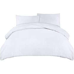 Funda Nordica Blanca Zara Home Utopia Bedding Funda Nordica Cama 150 - Microfibra Juego de Funda Edredon 230x220 cm y 2 Fundas de Almohada 50x75 cm (Blanco)