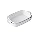 Produktbild Singgreat Auflaufform klein [2er Set] ,ideal auch für Lasagne, Lasagneform klein Auflaufform kleines 1-2 Personen Rechteckig Backgeschirr (weiß)