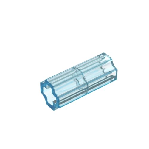 Gobricks Shaft Bolt Connection Technic Axle Connector Smooth [with x Hole + Orientation] 59443 6538 GDS-915 50PCS Compatible with Lego Classic Bulk Toy MOC Color:Trans Light Blue 42