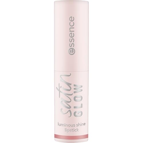 Essence Cosmetics Satin Glow Luminous Shine Lipstick Rouge à Lèvres, Luminescent, Intense en Couleurs (3.5g)