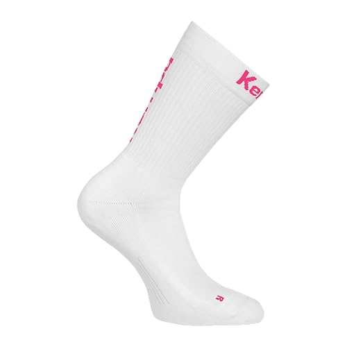 Kempa Herren Logo Classic Sport-Socken Weiß/Pink 36-40 EU