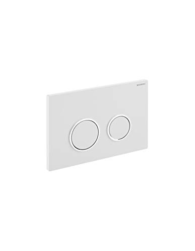Plaque Geberit Sigma 20 blanc argent pour commande de rinçage WC
