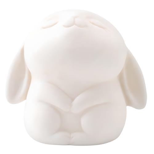 Hand-made Tea Pet Rabbit White Porcelain Bunny Mini Cute Statue Living Room Tea Table Decor (A)
