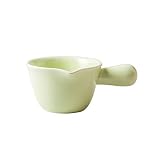 MAGICLULU Keramik Milchpfanne Mini Milchtopf mit Griff Hitzebeständig Spülmaschinengeeignet Multifunktional für Gasherd Mikrowelle Backofen für Porridge Soßen Kleine Portionen Grün