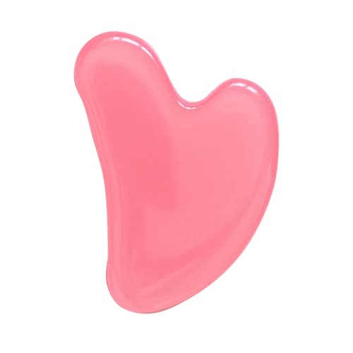 Gua Sha Facial Tool, Pink Gua Sha Scraping Massage Tool for SPA Acupuncture Therapy Trigger Point Treatment and Lymphatic Drainage on Face, Eyes, Neck and Body Guasha Board