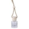 10Pcs Hanging Car Air Freshener, 8ml/0.28Oz Empty Clear Glass Diffuser Bottle Pendant Mini Diffuser Clip Hanging with Wooden Caps &Hanging String Car Interior Accessories #2