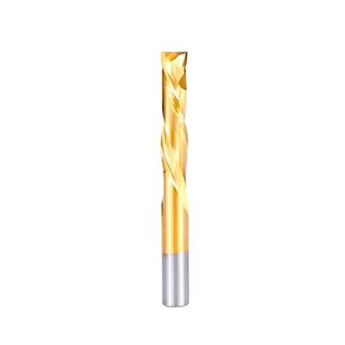 Fraise CNC à queue en carbure de 8 mm évitant les éclats sur le bois, bout carré 2 cannelures