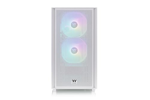 Image of Thermaltake Versa H16 TG ARGB Snow Micro ATX Tower Case; Tempered Glass Side Panel; 3 Pre-Installed ARGB Fans; CA-1Y8-00S6WN-01; 3 Year Warranty