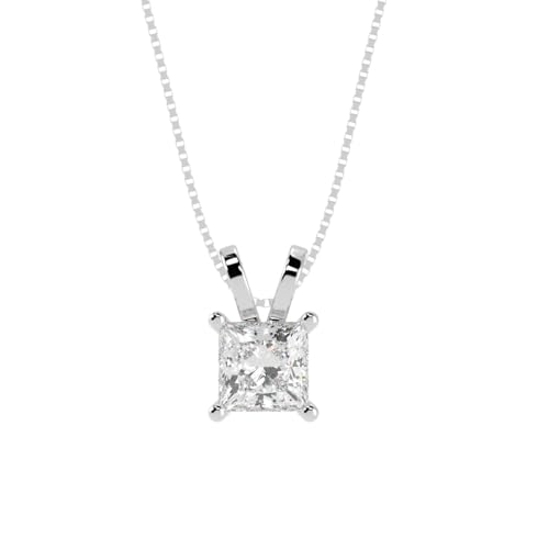 3/8-11 Carat IGI Certified LAB-GROWN Round Cut 4 Prong Diamond Pendant Necklace + 16" 14K Gold Chain Value Collection (E-F Color, VS1-VS2 Clarity)2