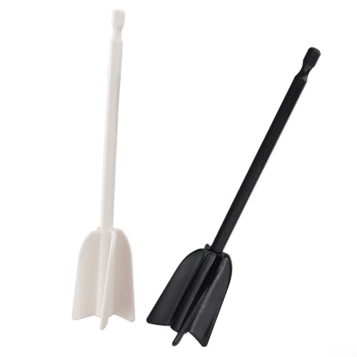 2 cabezales agitadores de paleta para mezclar pintura y resina, compatibles con taladros eléctricos que funcionan hasta 1000 rpm