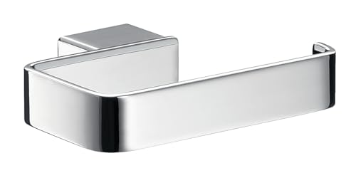 emco LOFT Papierhalter ohne Deckel, eleganter Toilettenpapierhalter zum Schrauben aus Aluminium, hochwertiges Badaccessoire zur Wandmontage, chromfarben