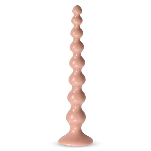 Godes anals 360mm à 8 perles et ventouse pour un massage prostatique profond
