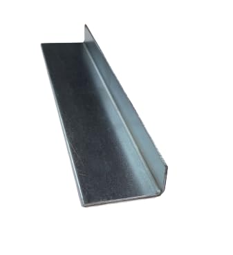 Angolo in acciaio zincato 60 x 80 x 2 mm 500 mm S235JR profilo a L
