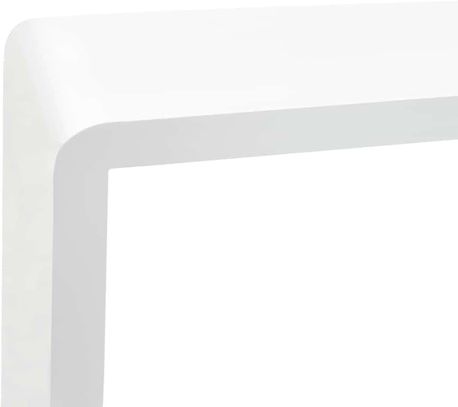 Wall Cube Shelf Set of 3, White MDF Floating Shelves for Room Decor, Modern Square Design, Living Room Bedroom Bathroom, 11x11x3.9 Inch