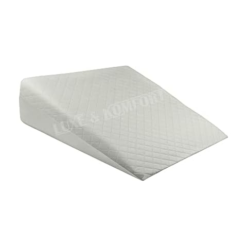 Luxe & Komfort® Bed Wedge Pillow, Relief For Acid Reflux (GERD) | Leg Pain | Heart Burn | Pain | Snoring [Special Sizes][Removable Zipped Cover] (50 x 50 x 25 CM) Cover