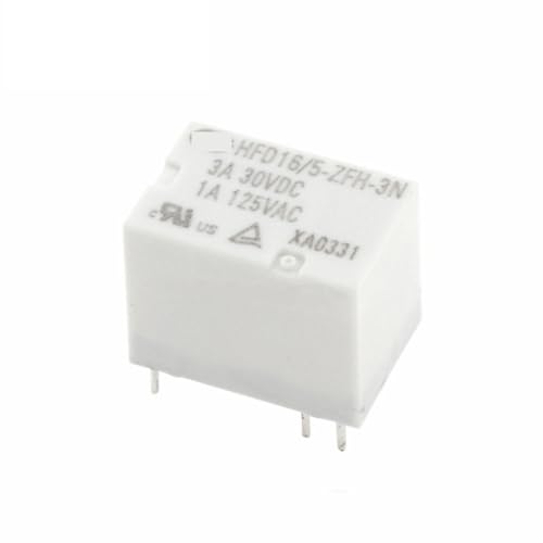 Componente relé HFD16 de 6 pines y 30VDC para proyectos de robótica y electrónica 3