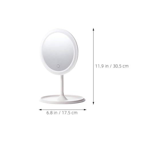 Espejo de maquillaje portátil con LED ajustable Amosfun miniatura 2