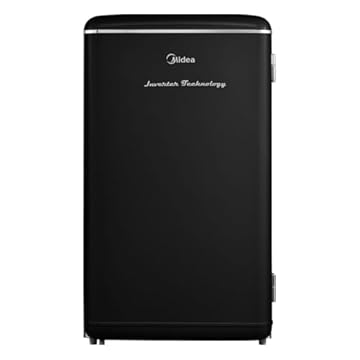 Frigobar Retrô 93 litros Preto Inverter Bivolt Midea