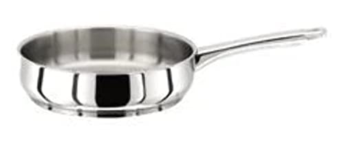 Stellar Classic 20cm Uncoated Stainless Steel Frying Pan, Induction Ready, Oven Safe, Dishwasher Safe