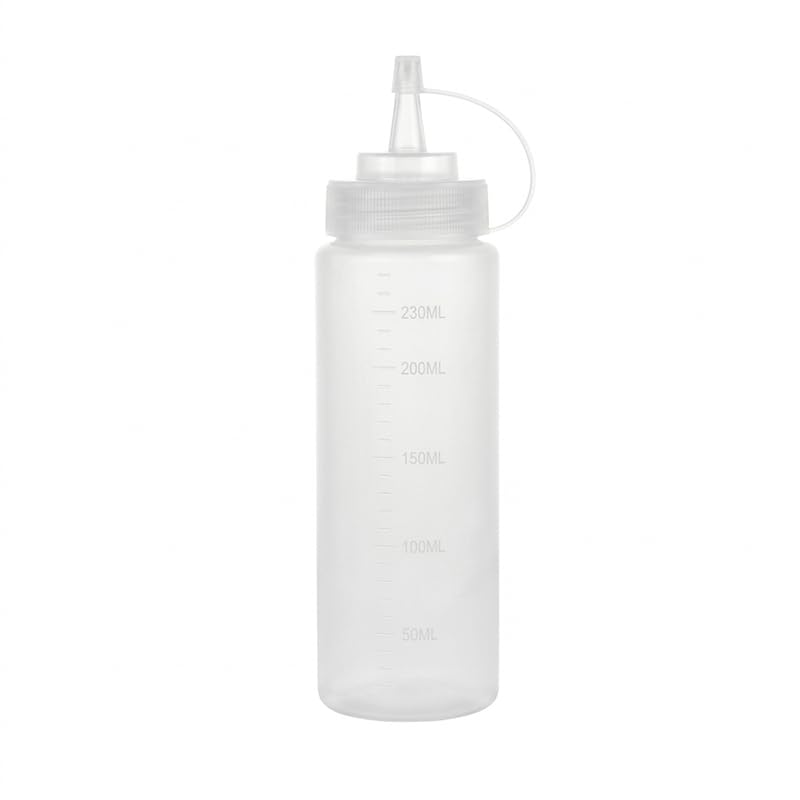 Cuisine Art 9 Oz 266ml Squeeze Sauce Bottle Dispenser with Attached Cap | Food-Grade Condiment Oil Ketchup Dressing BBQ Marinade Container | Kitchen Restaurant