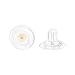 Universal EZback Earring Backs Soft Clear Silicone and 14k Yellow Gold Large 1 Pair