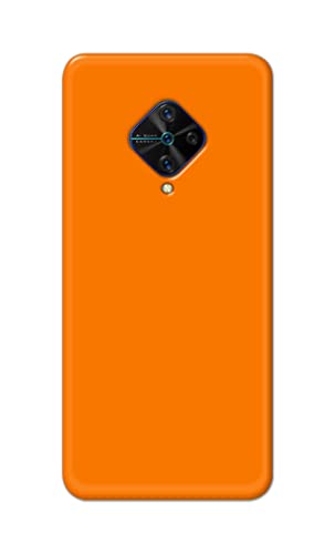 Image of Plain Orange Hard Back Case Cover for Vivo S1 Pro Back Cover -(J5) VNS2229